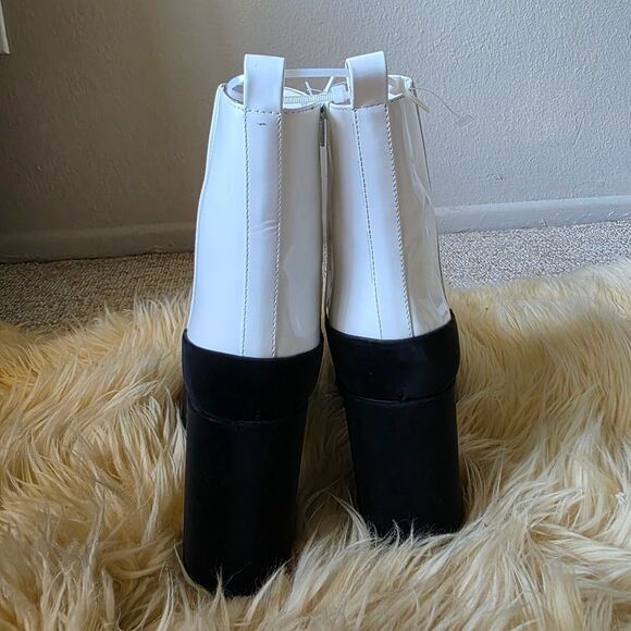 Free People Jeffrey Campbell Double Dare Patent Leather Heeled Platform Boots 9 - Picture 5 of 9